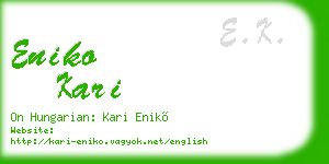 eniko kari business card