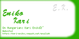 eniko kari business card